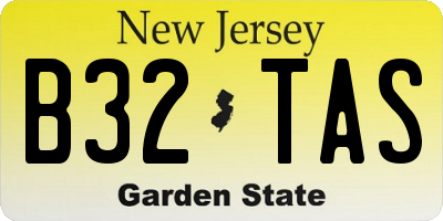 NJ license plate B32TAS