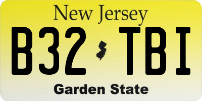 NJ license plate B32TBI