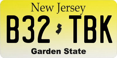 NJ license plate B32TBK