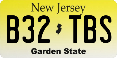 NJ license plate B32TBS