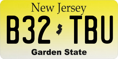 NJ license plate B32TBU