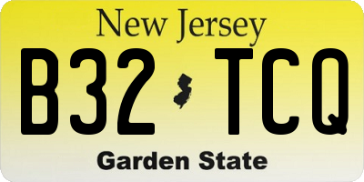 NJ license plate B32TCQ