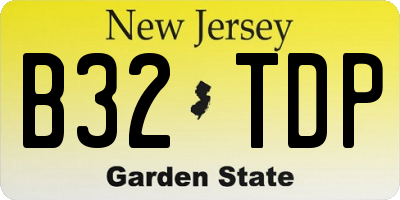 NJ license plate B32TDP