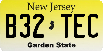 NJ license plate B32TEC