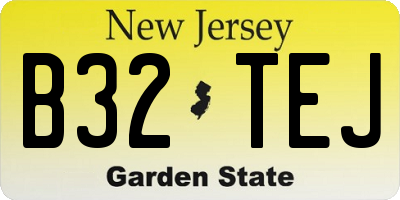 NJ license plate B32TEJ