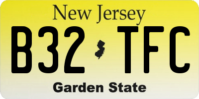 NJ license plate B32TFC