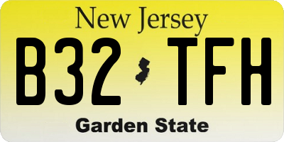 NJ license plate B32TFH