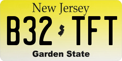 NJ license plate B32TFT