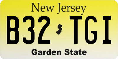NJ license plate B32TGI