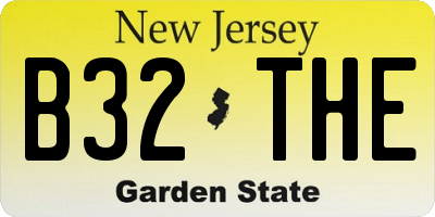 NJ license plate B32THE