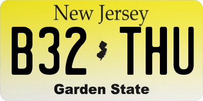 NJ license plate B32THU