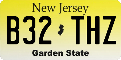 NJ license plate B32THZ