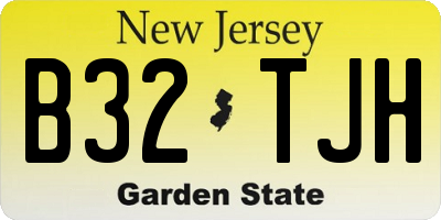 NJ license plate B32TJH
