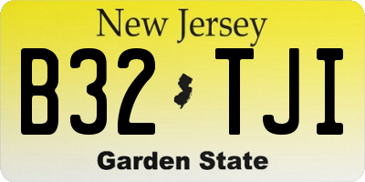 NJ license plate B32TJI