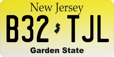 NJ license plate B32TJL