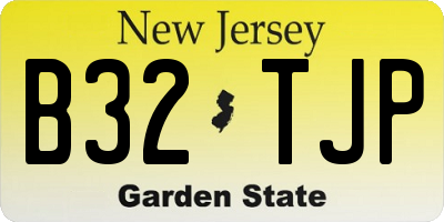 NJ license plate B32TJP