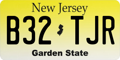 NJ license plate B32TJR