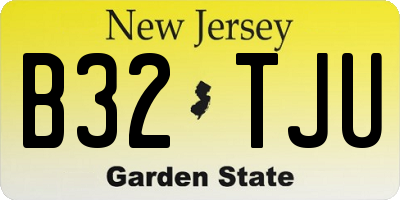 NJ license plate B32TJU