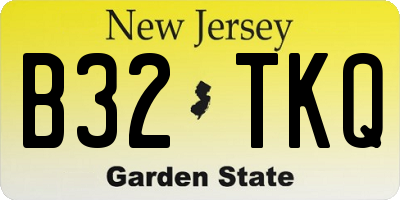 NJ license plate B32TKQ