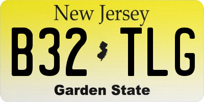 NJ license plate B32TLG