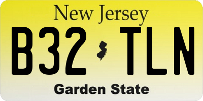 NJ license plate B32TLN