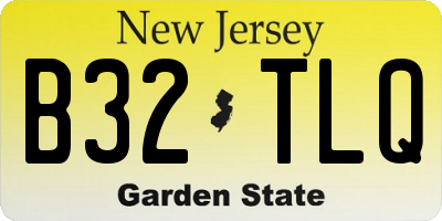 NJ license plate B32TLQ