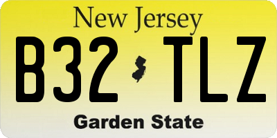 NJ license plate B32TLZ
