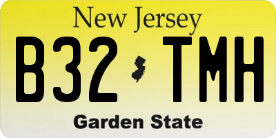 NJ license plate B32TMH