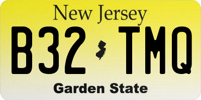 NJ license plate B32TMQ