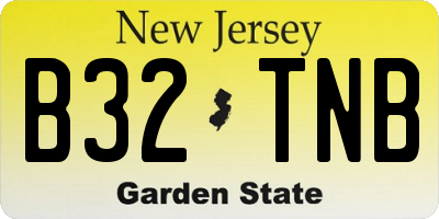 NJ license plate B32TNB