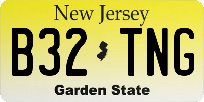 NJ license plate B32TNG