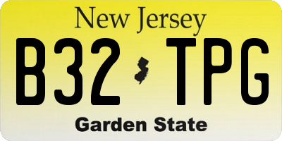 NJ license plate B32TPG