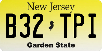 NJ license plate B32TPI