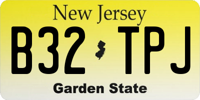 NJ license plate B32TPJ