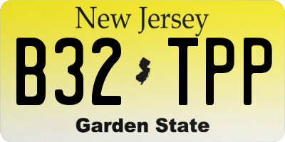 NJ license plate B32TPP