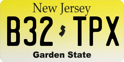 NJ license plate B32TPX