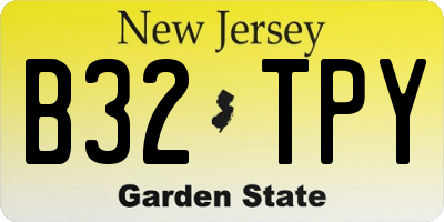 NJ license plate B32TPY