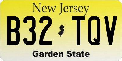 NJ license plate B32TQV