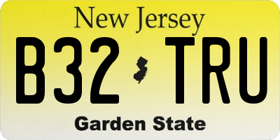 NJ license plate B32TRU