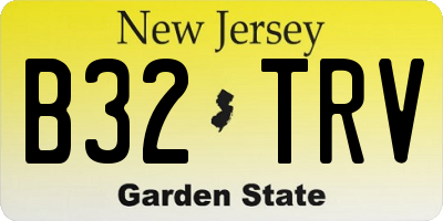 NJ license plate B32TRV