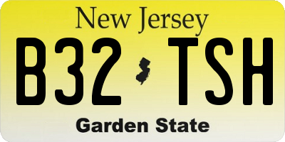 NJ license plate B32TSH