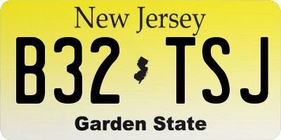 NJ license plate B32TSJ