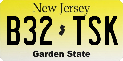 NJ license plate B32TSK