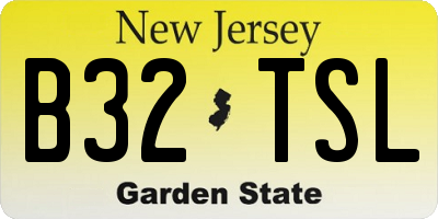 NJ license plate B32TSL