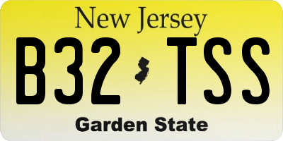 NJ license plate B32TSS