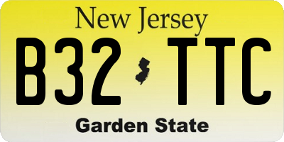NJ license plate B32TTC