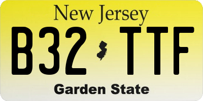 NJ license plate B32TTF