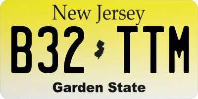 NJ license plate B32TTM