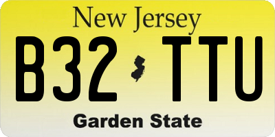 NJ license plate B32TTU