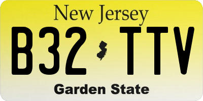 NJ license plate B32TTV